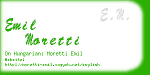 emil moretti business card